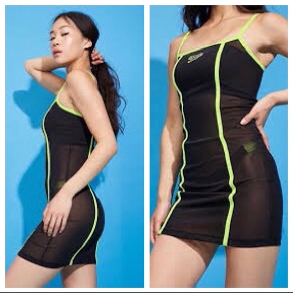 🆕🏊♀️SPEEDO/FOREVER 21 Mesh Swim Dress - Picture 4 of 10